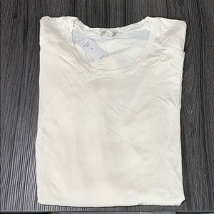 Gap Cream Quilted Long Sleeve Tee